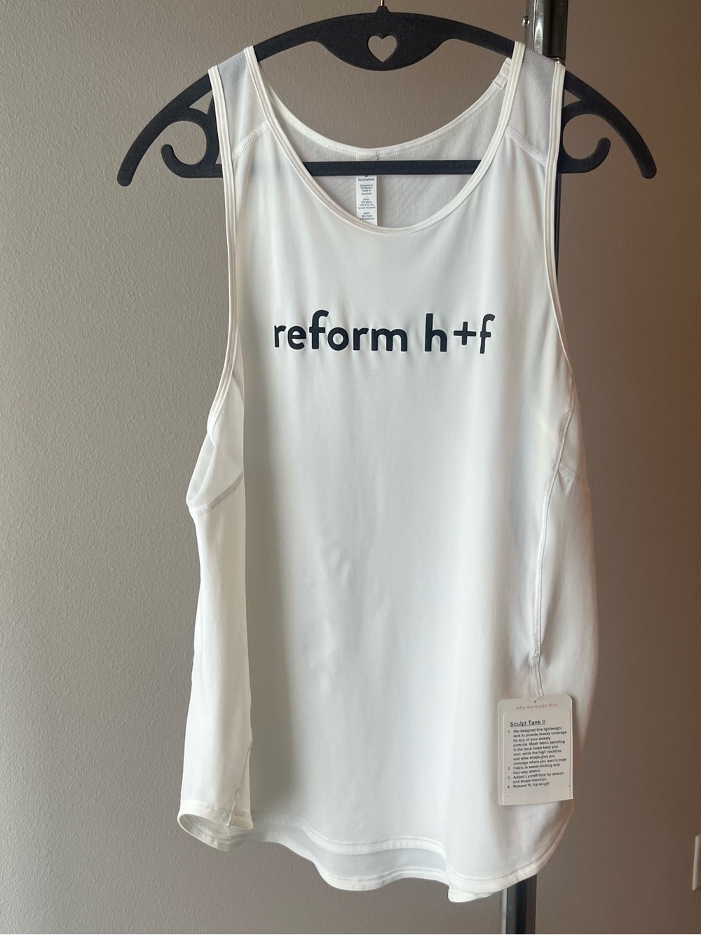 Lululemon and Pilates Studio Collab Size 8 Sculpt Tank II Top in White NWT